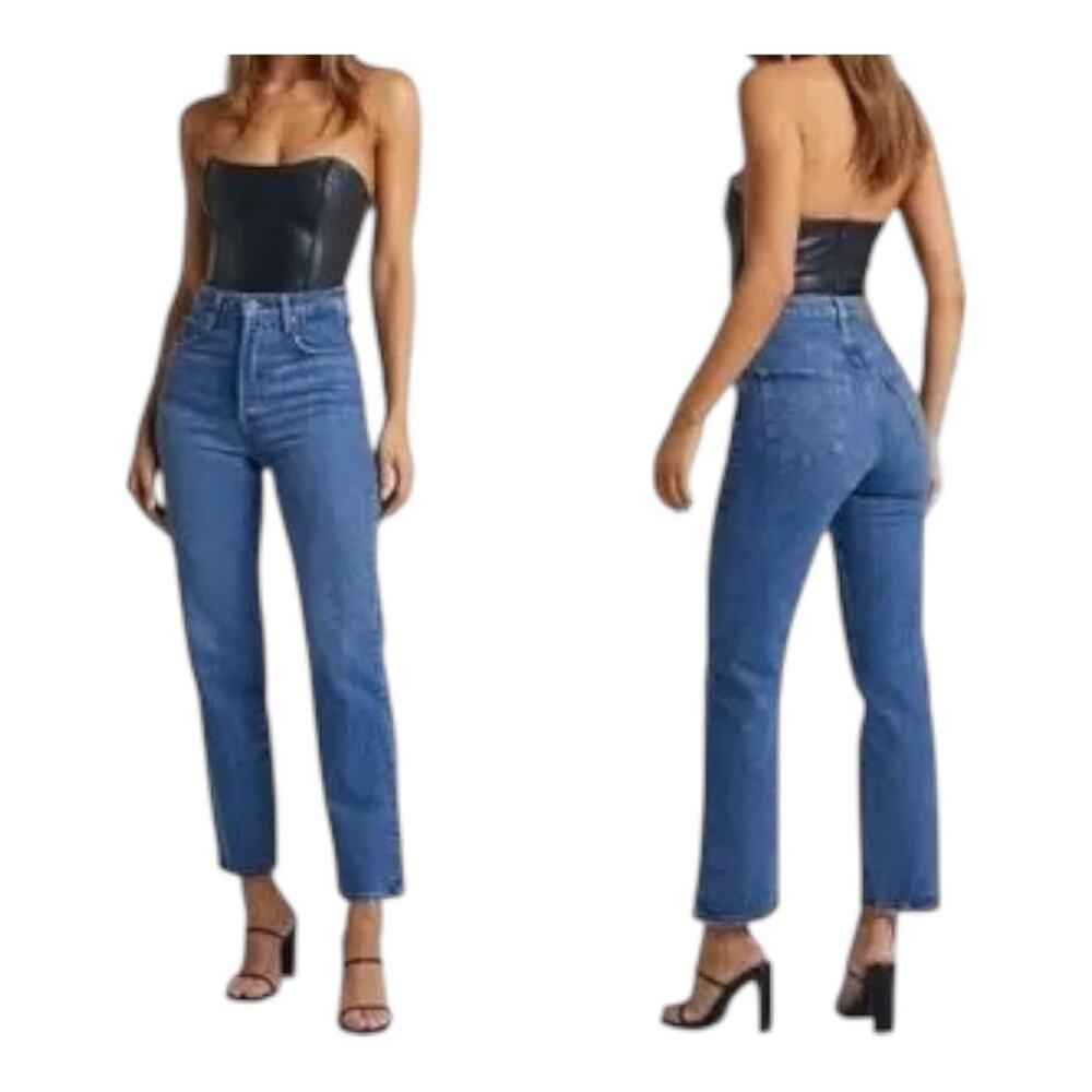 Levi’s Premium Ribcage Straight Ankle Jazz Jive Together Size 32